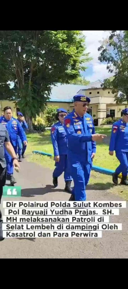 Sapulidi News : Dirpolairud Polda Sulut Pimpin Patroli Laut di Selat Lembeh, Pastikan Keamanan Perairan Bitung